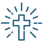 Christian Cross Icon Blue
