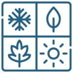 Holiday Seasons Icon Blue